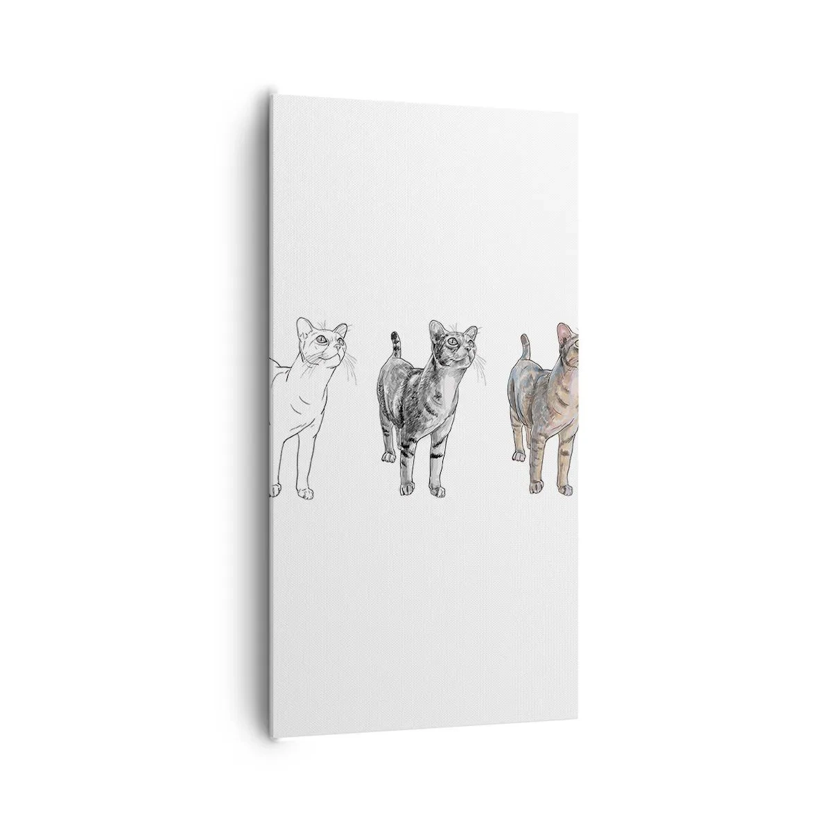 Canvastavla - Bild på duk - Teckningslektion - 65x120 cm