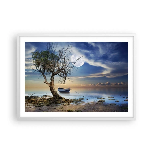 Affisch i vit ram - Är det slut eller början? - 70x50 cm