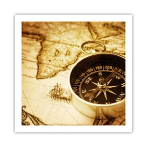 Affisch - Västerut eller österut? - 60x60 cm