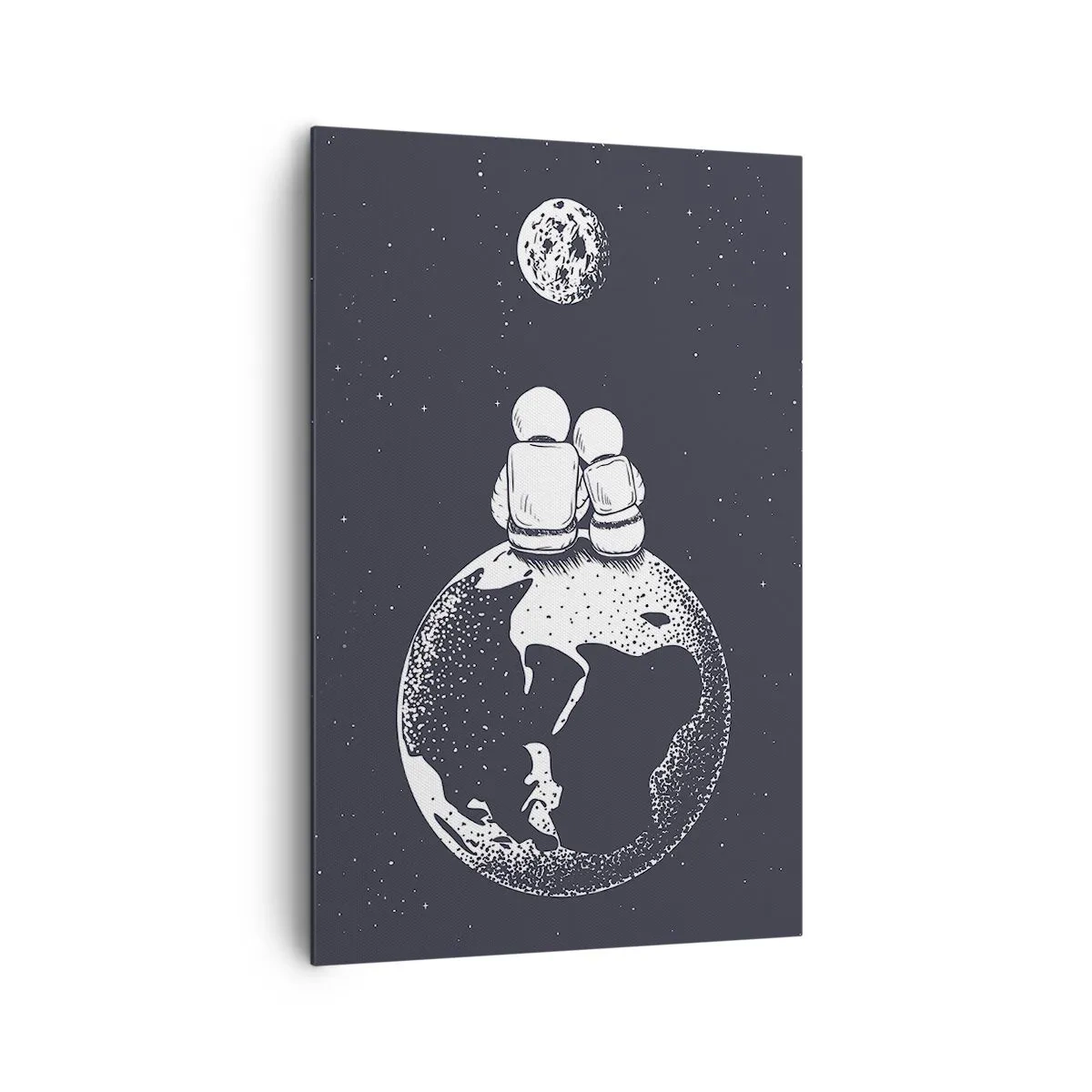 Canvastavla - Bild på duk - En kosmisk kärlekshistoria - 80x120 cm