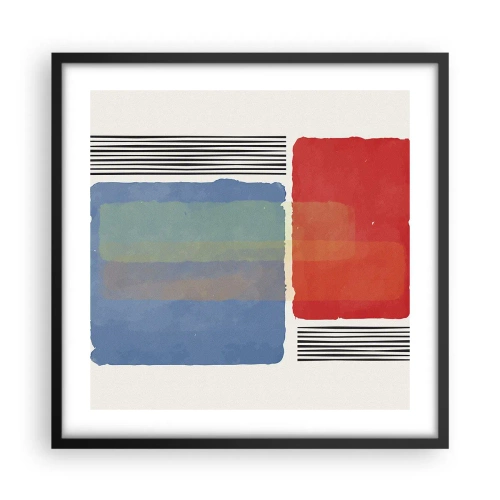 Affisch i svart ram - Geometrins anda  - 50x50 cm