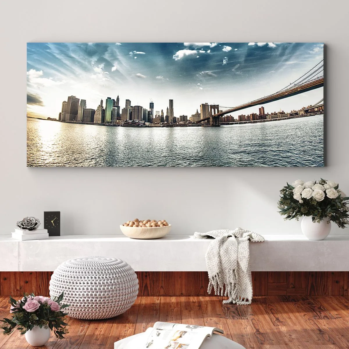 Canvastavla - Bild på duk - Glasö - 100x40 cm