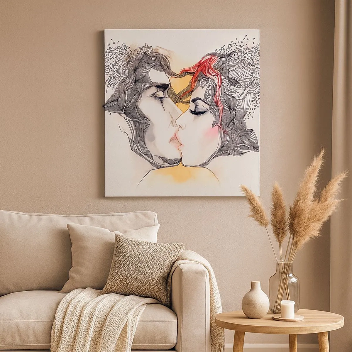 Canvastavla - Bild på duk - Världen existerar inte - 30x30 cm