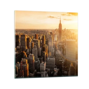 Glastavla - Bild på glas - Växa i solskenet - 30x30 cm