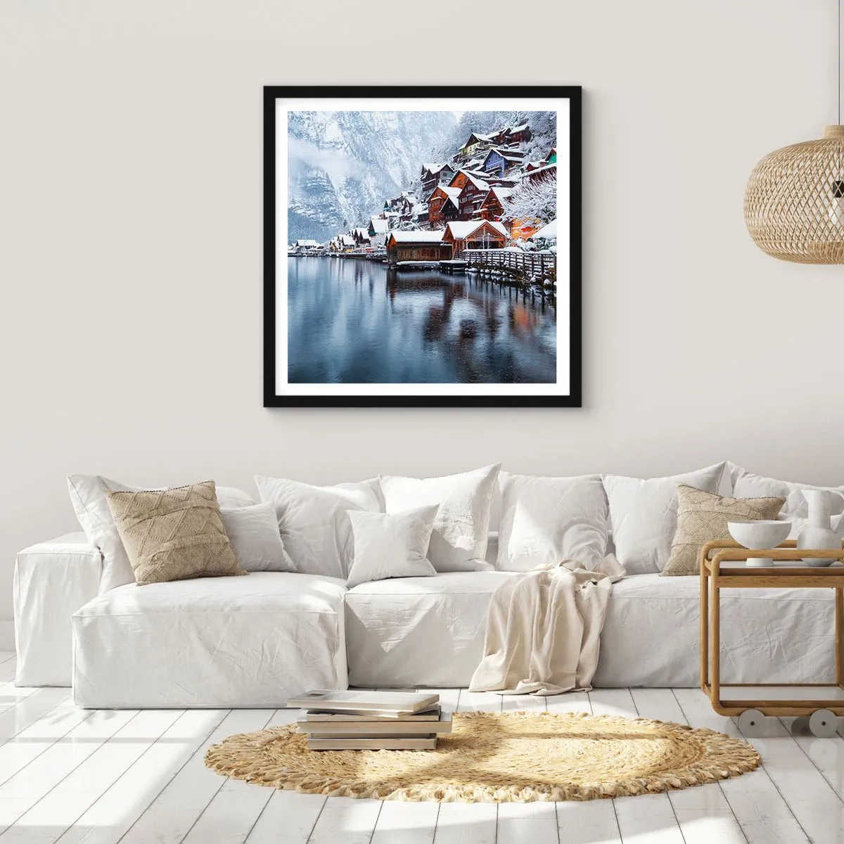 Affisch i svart ram - I vinterns dräkt - 60x60 cm