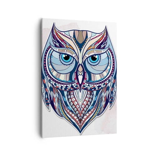Canvastavla - Bild på duk - Ornamentuggla - 50x70 cm