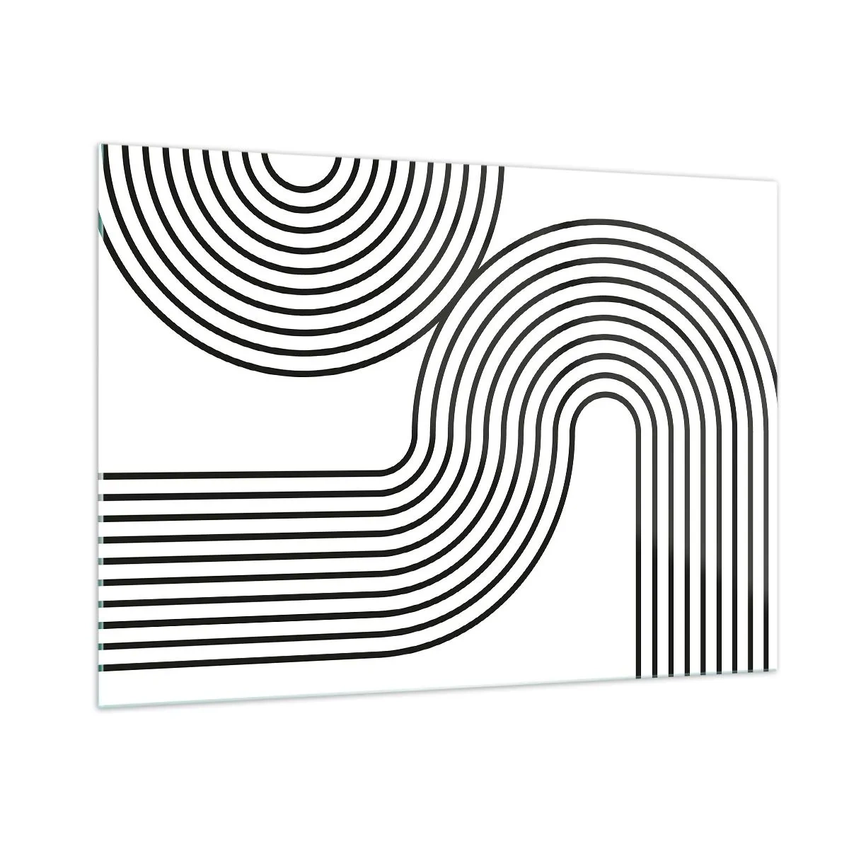 Glastavla - Bild på glas - På en kurva - 100x70 cm