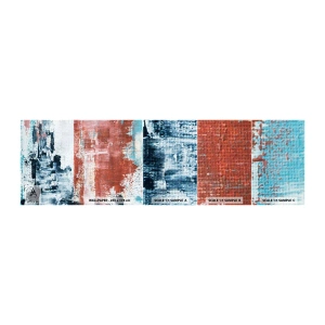 Fototapet Prov Standard Eco - Abstrakt halvt om halvt - Abstraktion, Bit, Målning - 100x30 cm