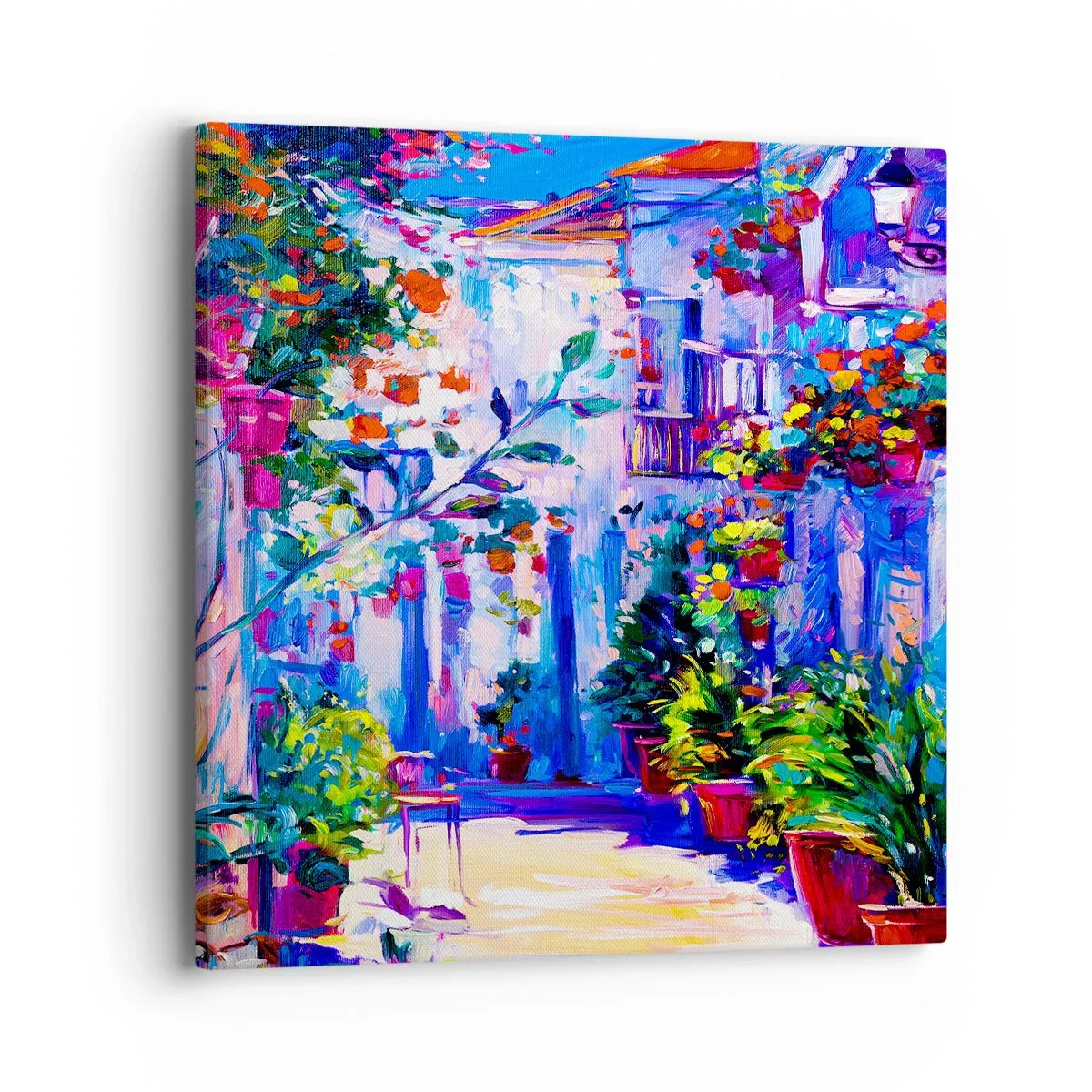Canvastavla - Bild på duk - Impression - italiensk gränd - 40x40 cm