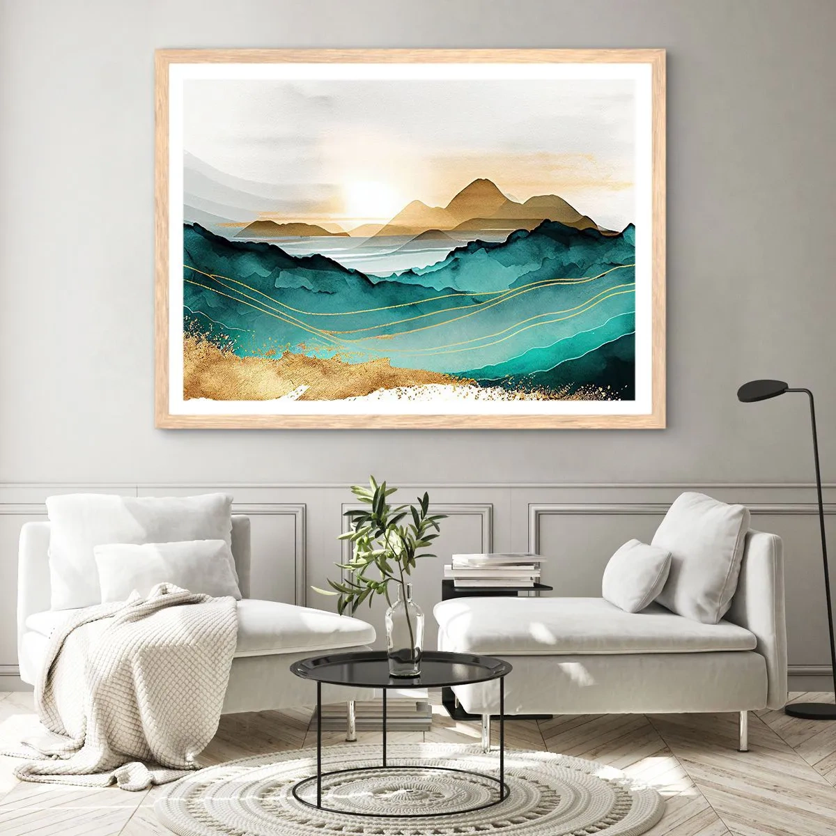 Affisch i ram av ljusek - På gränsen till abstraktion - landskap - 50x40 cm