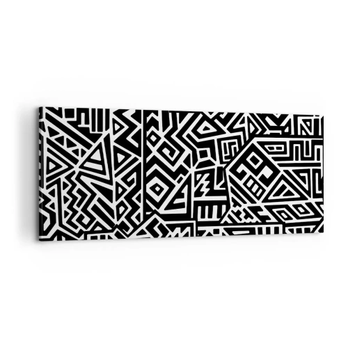 Canvastavla - Bild på duk - Prekolumbisk komposition - 100x40 cm