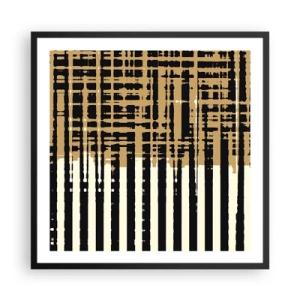 Affisch i svart ram - Arkitektonisk abstraktion - 60x60 cm