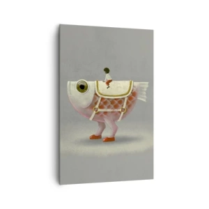 Canvastavla - Bild på duk - Fiskryttare - 80x120 cm