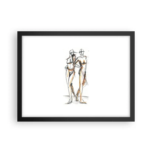 Affisch i svart ram - Charmens studie - 40x30 cm