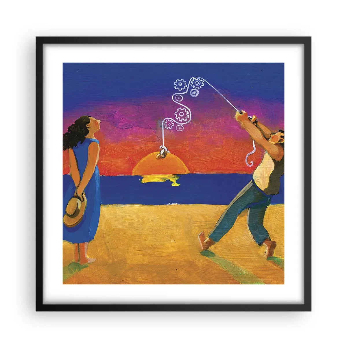 Affisch i svart ram - Mer än en stjärna från himlen - 50x50 cm
