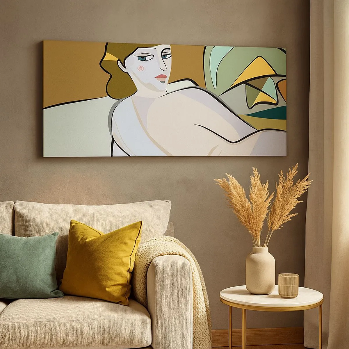 Canvastavla - Bild på duk - Intim porträtt - 100x40 cm