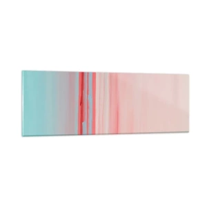 Glastavla - Bild på glas - Abstraktion i gryningen - 90x30 cm