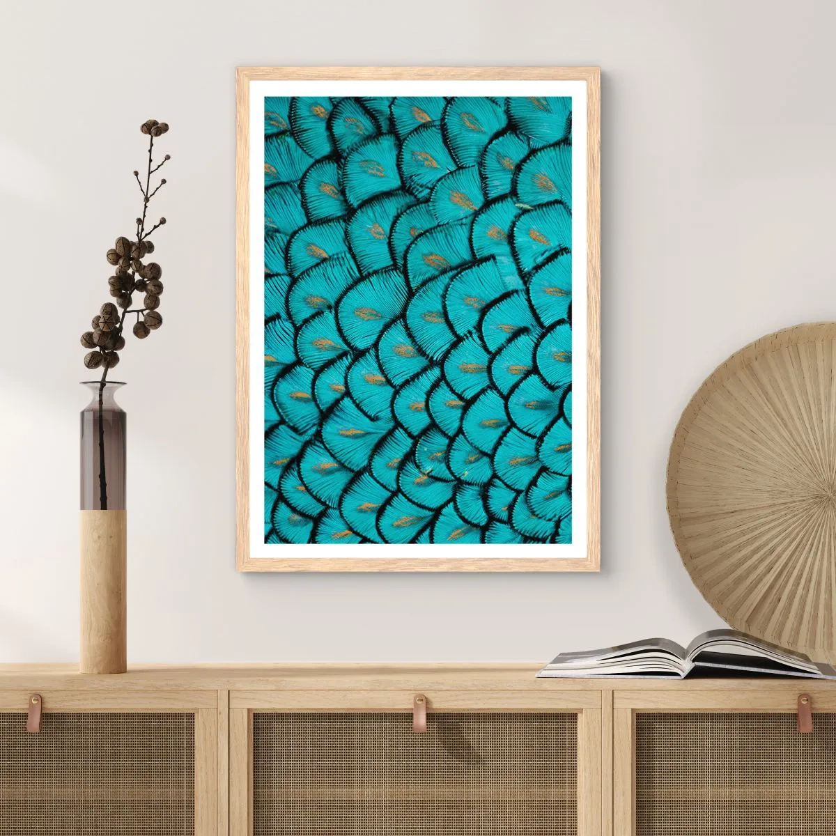Affisch i ram av ljusek - Den stora fjädergalan - 30x40 cm