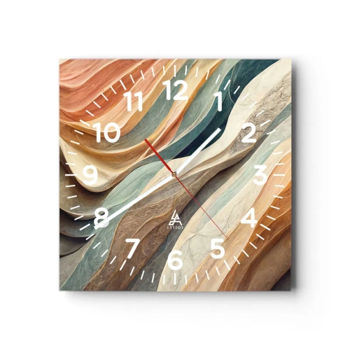 Väggklocka - Klocka på glas - Ögonblick före förändring - 30x30 cm