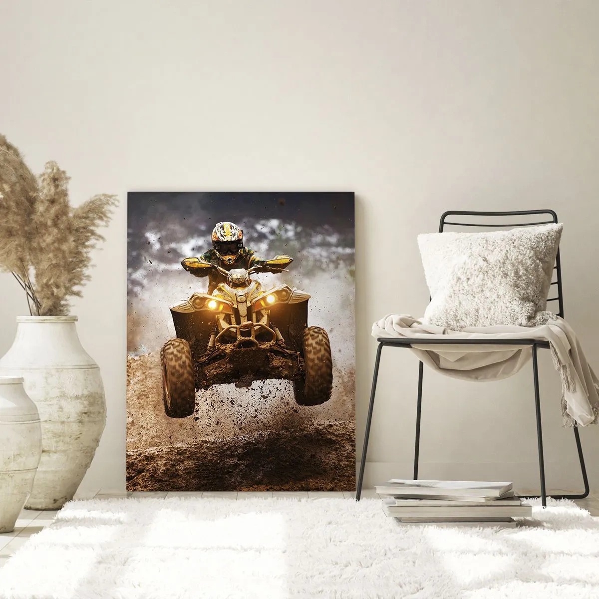 Glastavla - Bild på glas - No risk no fun - 50x70 cm