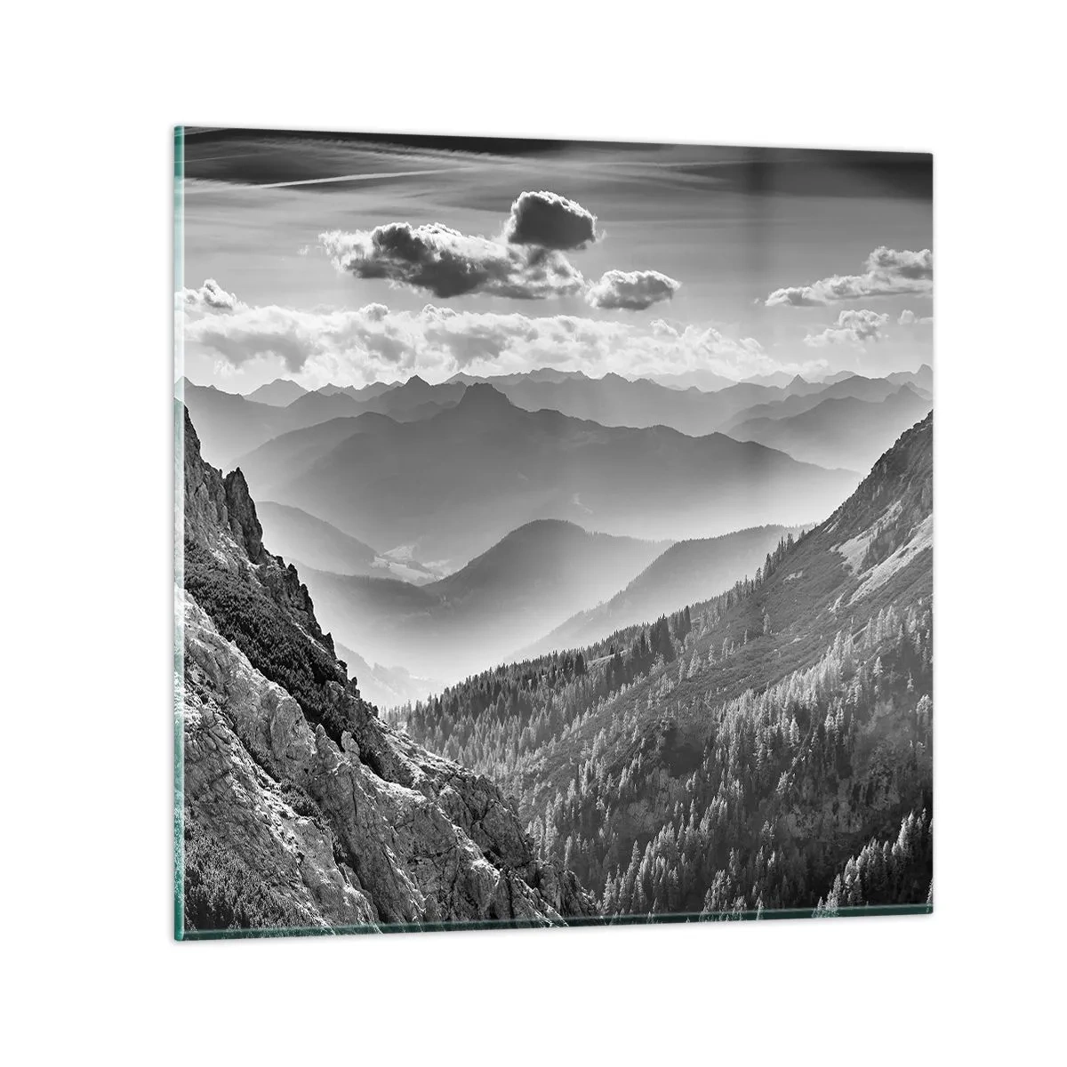 Glastavla - Bild på glas - Ända fram till horisonten - 70x70 cm