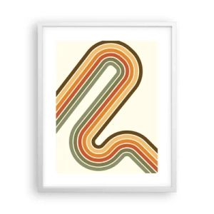 Affisch i vit ram - Zig-zack mot målet - 40x50 cm