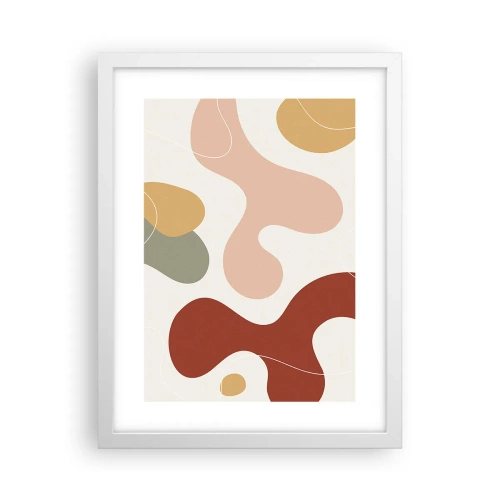 Affisch i vit ram - Ornamental zig-zack? - 30x40 cm