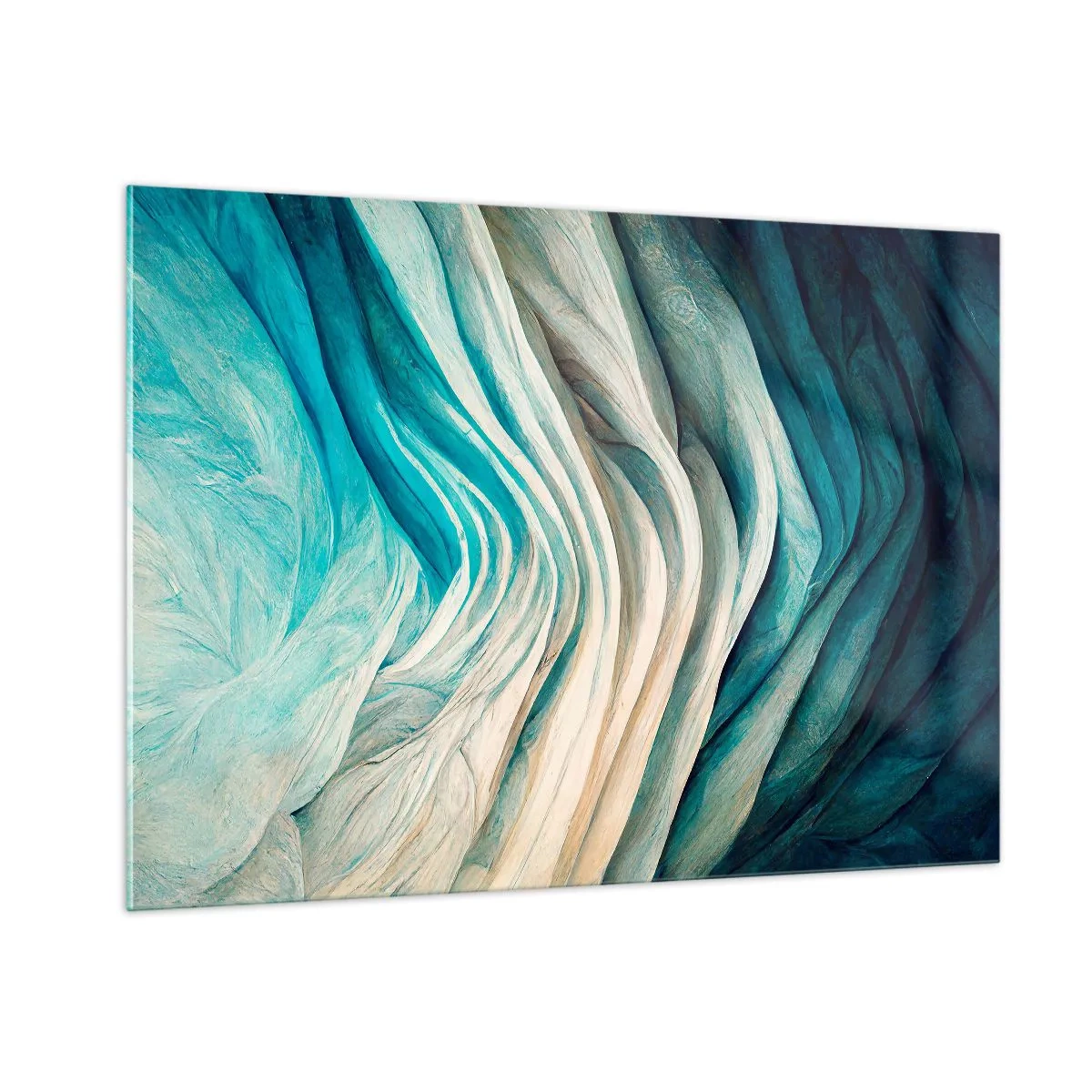 Glastavla - Bild på glas - Blå omättlighet - 100x70 cm