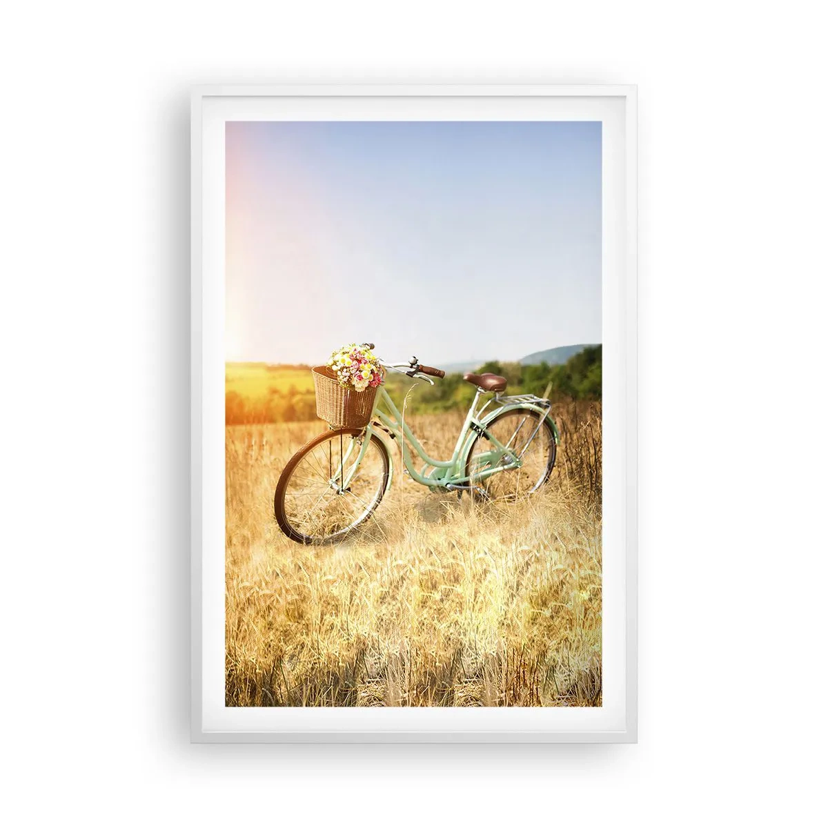 Affisch i vit ram - Jag stannar här en stund - 61x91 cm