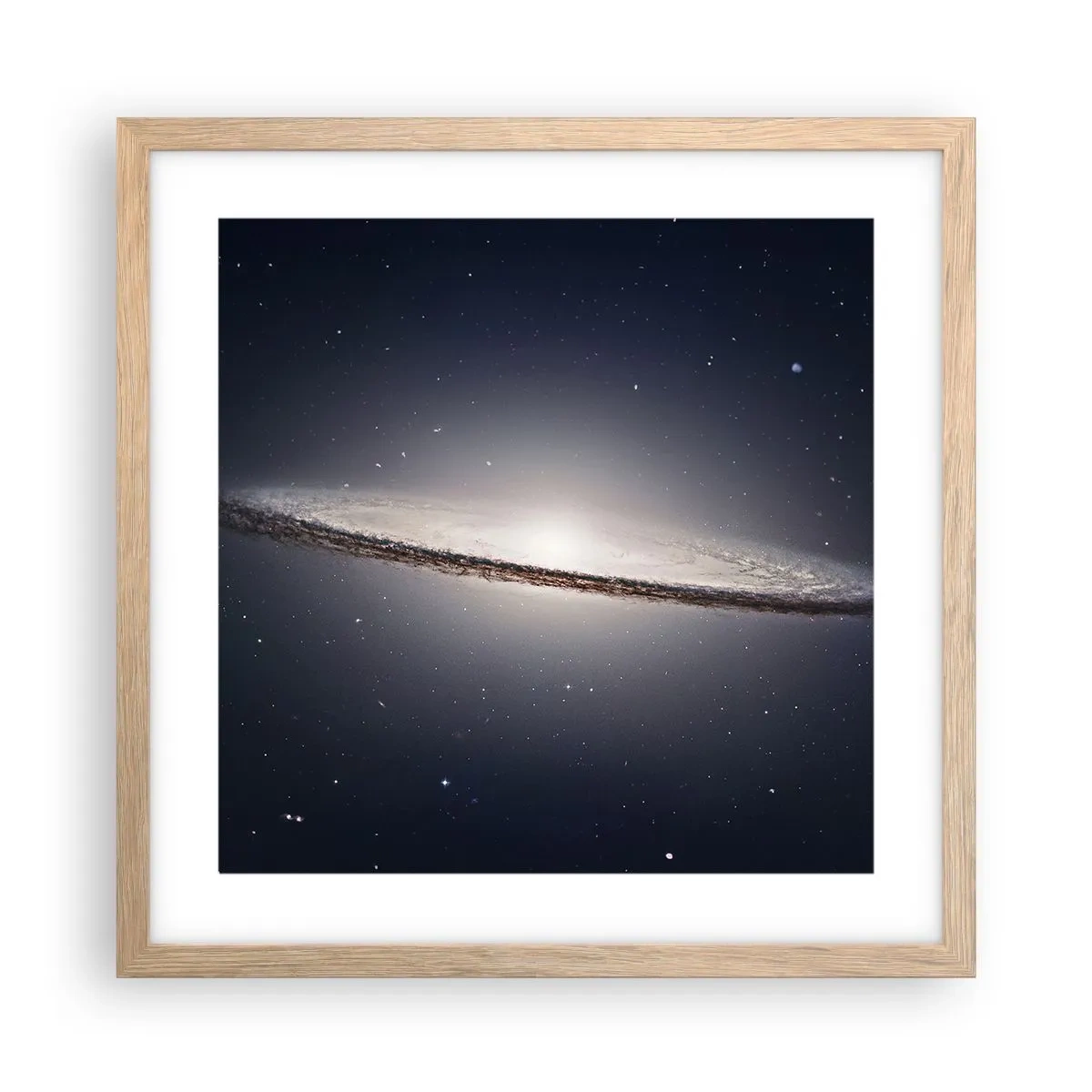 Affisch i ram av ljusek - En gång i en galax långt, långt borta.... - 40x40 cm