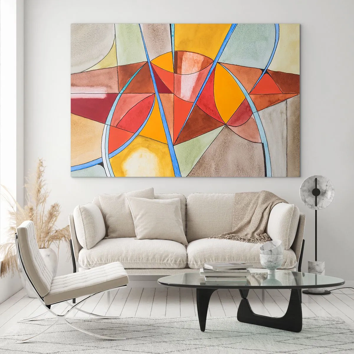 Glastavla - Bild på glas - Karusell, drömmarnas karusell - 100x70 cm