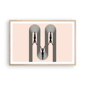 Affisch i ram av ljusek - Upp och ner - 91x61 cm