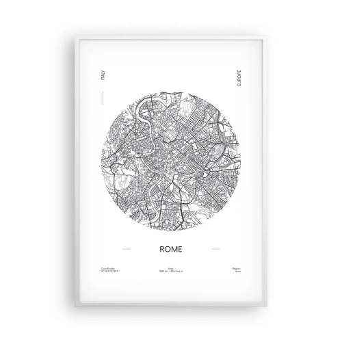 Affisch i vit ram - Roms anatomi - 70x100 cm