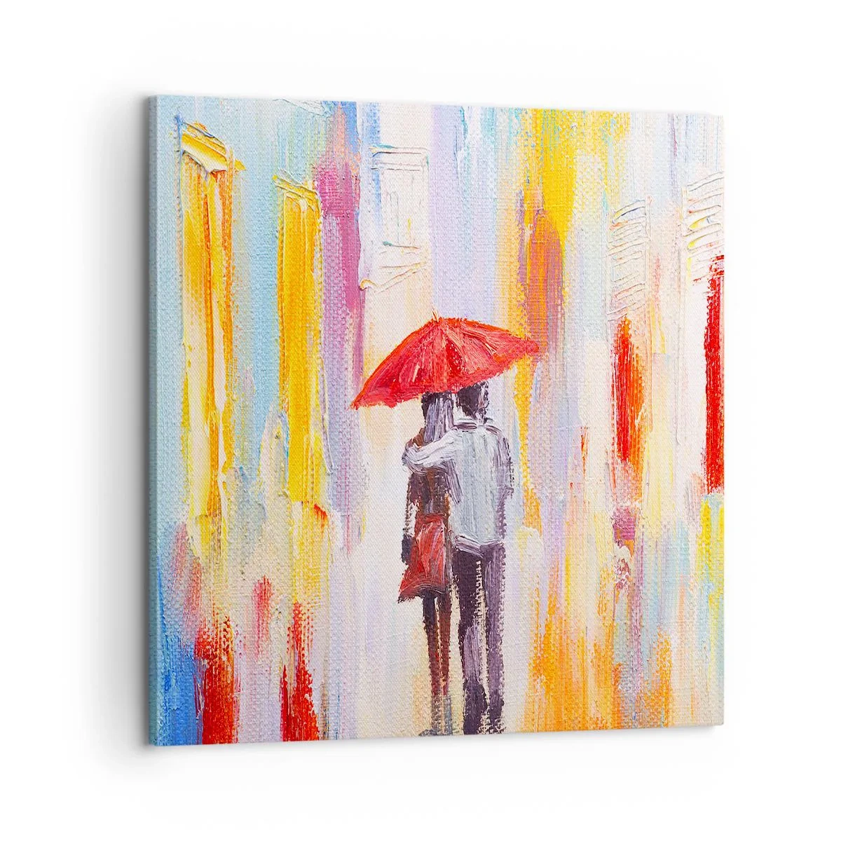 Canvastavla - Bild på duk - Må det fortsätta regna - 60x60 cm
