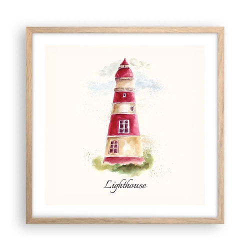 Affisch i ram av ljusek - Det är alltid något väder - 50x50 cm