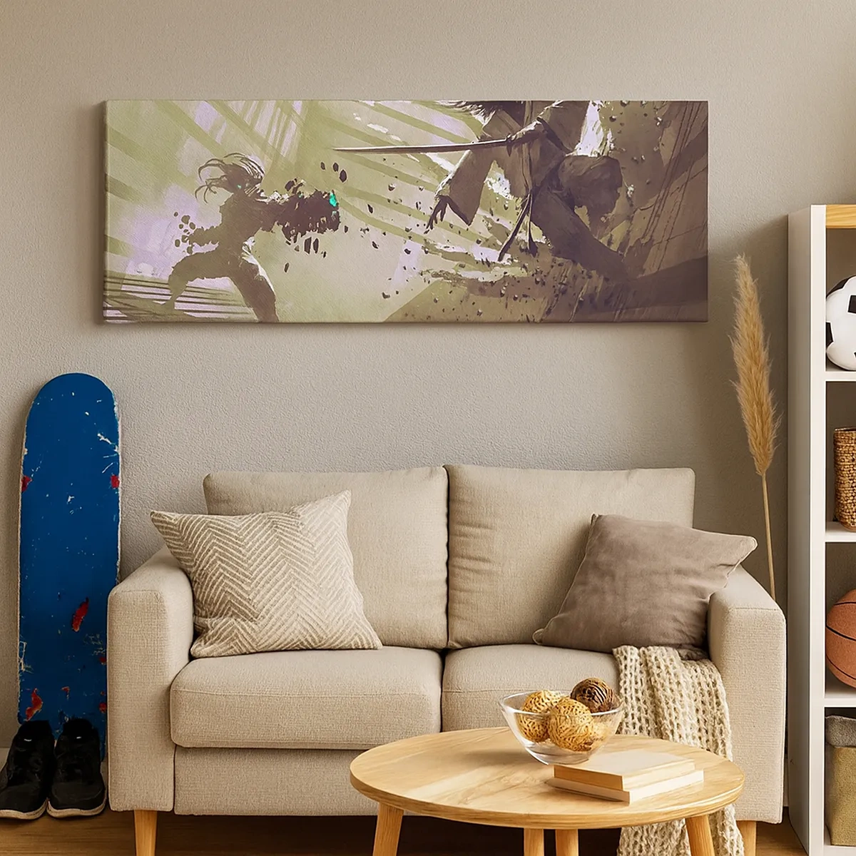 Canvastavla - Bild på duk - Du kan också bli samuraj - 30x30 cm