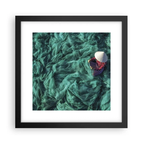 Affisch i svart ram - I nätens hav - 30x30 cm