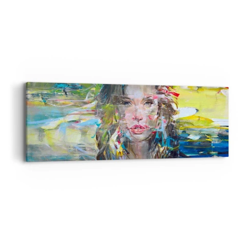 Canvastavla - Bild på duk - Bakom luftridån - 90x30 cm