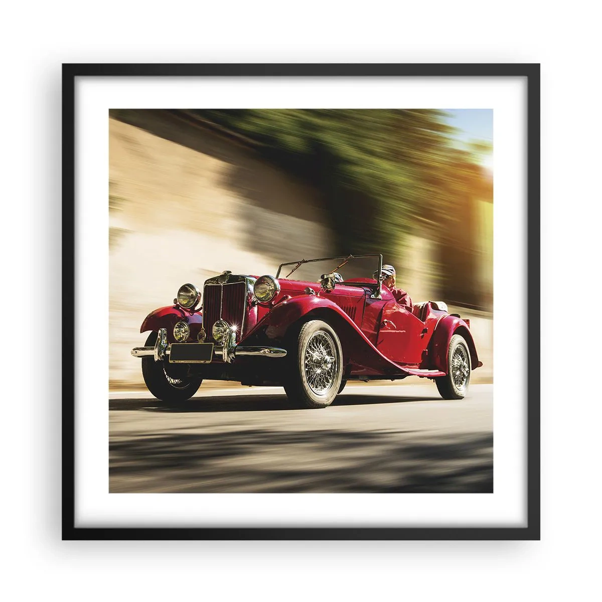 Affisch i svart ram - Vackrare än Nike från Samothrakis - 50x50 cm