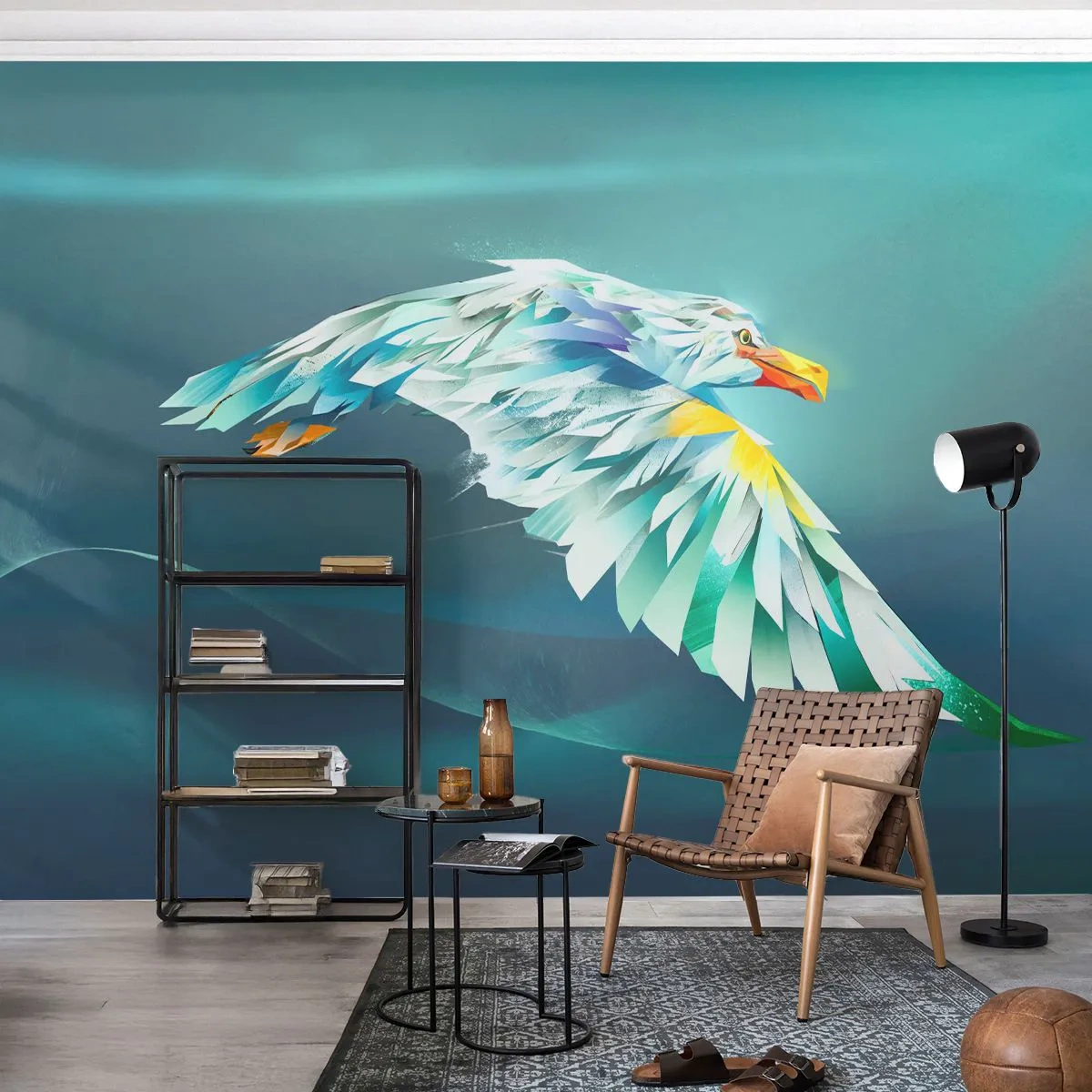 Fototapet Premium Sand - Flyg som en örn - Abstraktion, Örn, Fågel - 100x70 cm