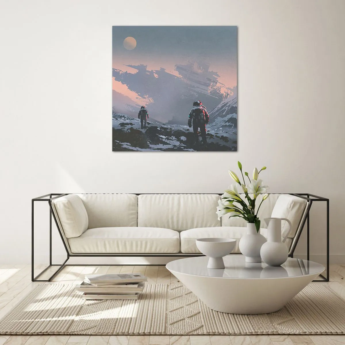 Glastavla - Bild på glas - Under en okänd stjärna - 60x60 cm