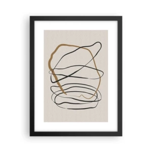 Affisch i svart ram - Komposition: besittande dans - 30x40 cm