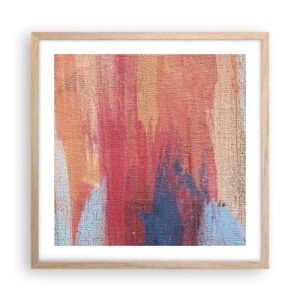 Affisch i ram av ljusek - Rinnande regnbåge - 50x50 cm