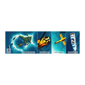 Provbit av självhäftande fototapet Deluxe Sticker - Köp dig en ö - Landskap, Ö, Strand - 100x30 cm