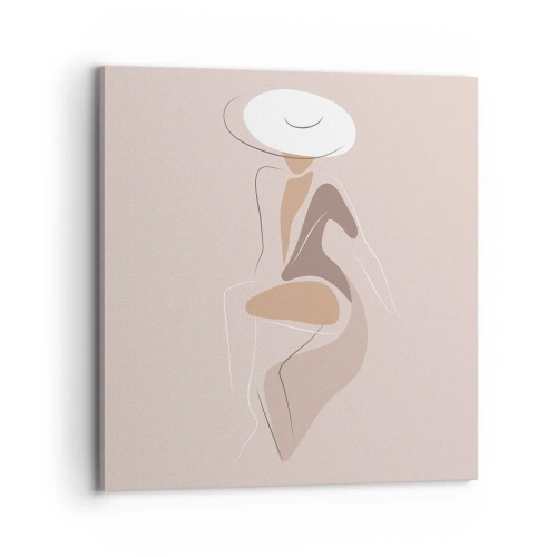 Canvastavla - Bild på duk - Att vara dam - 70x70 cm