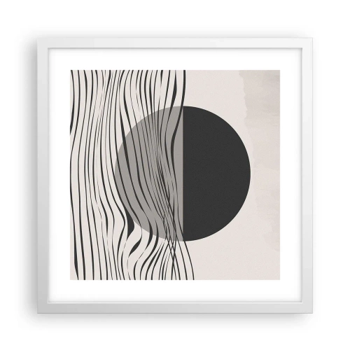 Affisch i vit ram - Halvdan komposition - 40x40 cm