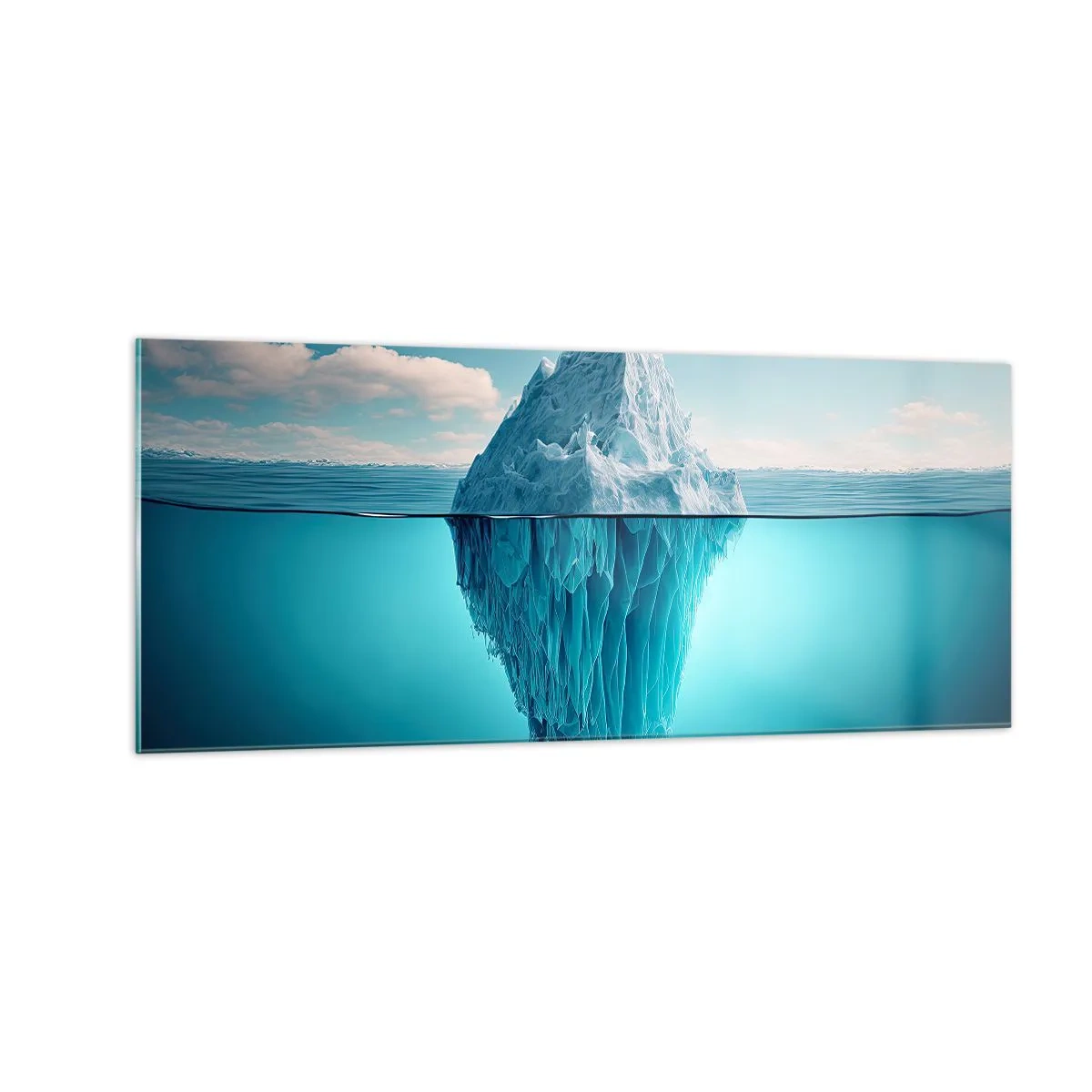 Glastavla - Bild på glas - Isdrottning - 100x40 cm