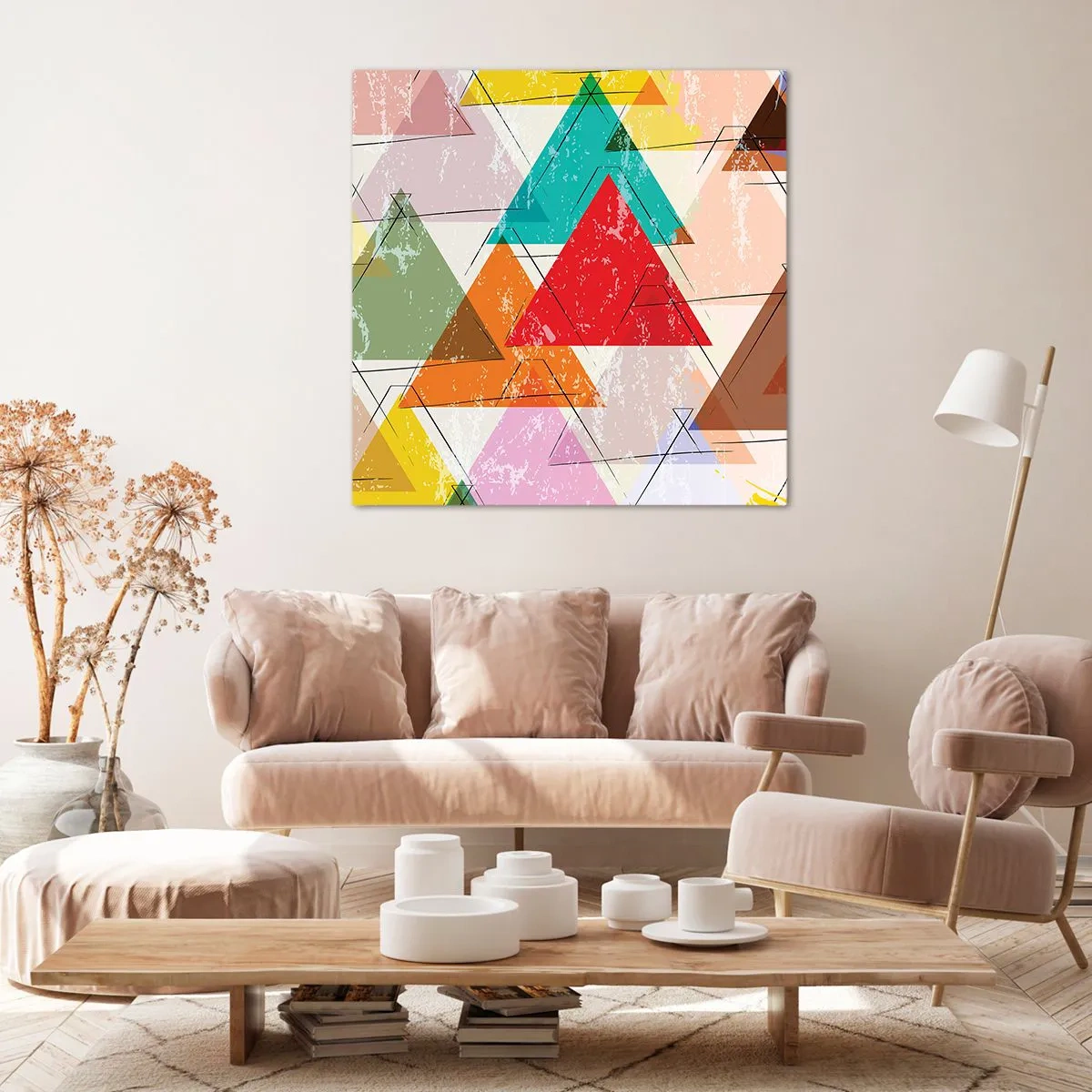 Canvastavla - Bild på duk - Tre gånger tre - 60x60 cm