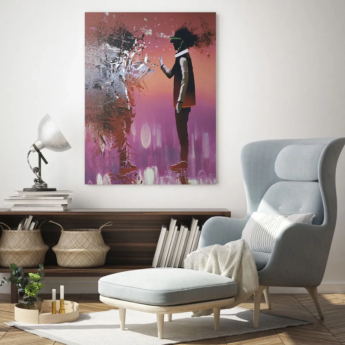 Glastavla - Bild på glas - Kan man titta in i sig själv? - 50x70 cm