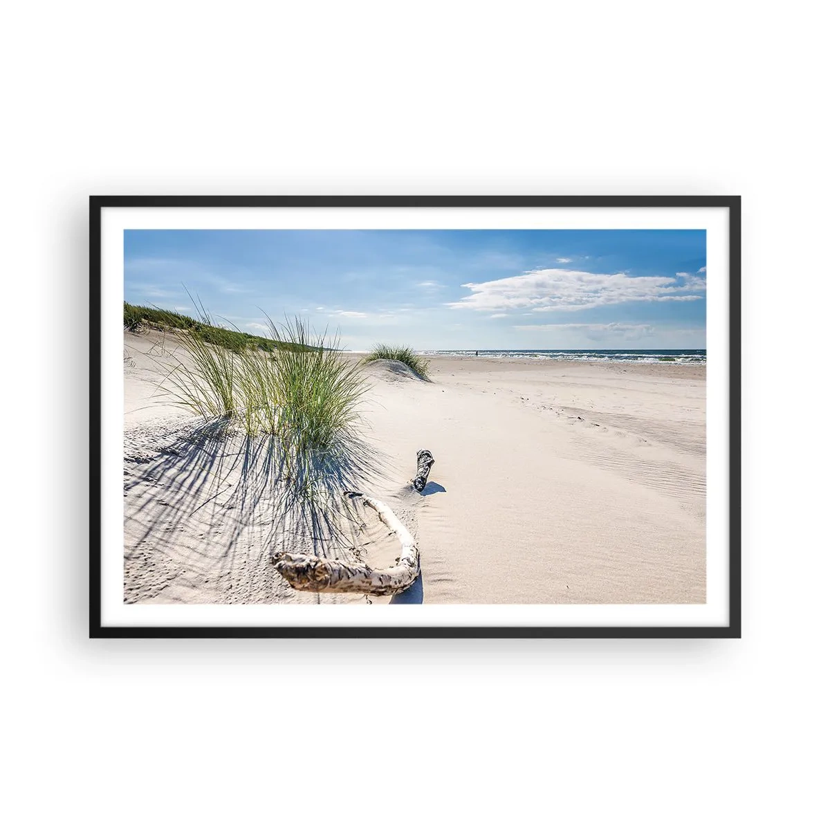 Affisch i svart ram - Vackrast? Östersjöstrand - 91x61 cm